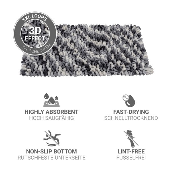 Prašno modra tekstilna kopalniška preproga 60x90 cm Lerici – Wenko-image-4