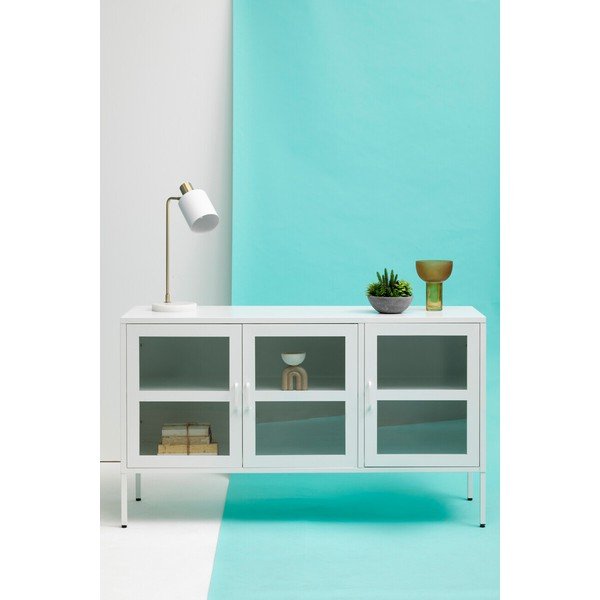 Bela jeklena vitrina 140x80x45 cm Acier – Premier Housewares-image-4