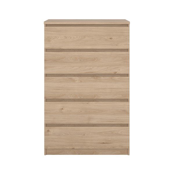 Komoda v hrastovem dekorju v naravni barvi 77x121x50 cm Naia – Tvilum-image-2