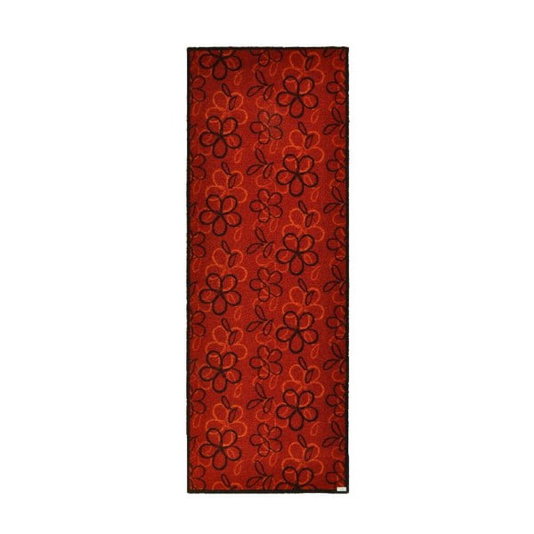 Podloga za vrata Zala Living Floral Red, 67 x 180 cm