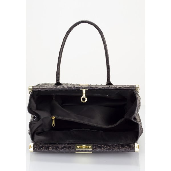 Črna usnjena torbica Lisa Minardi Lantha-image-3