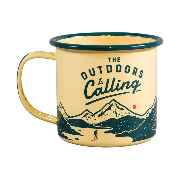 Bež skodelica iz emajla 0.325 l Outdoors is Calling – Gentlemen's Hardware-image-1