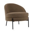 Sivo-rjav fotelj iz tkanine bouclé Noble – Leitmotiv