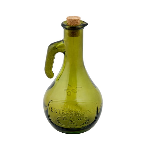 Zelena steklenička za olje iz recikliranega stekla Ego Dekor Olive, 500 ml