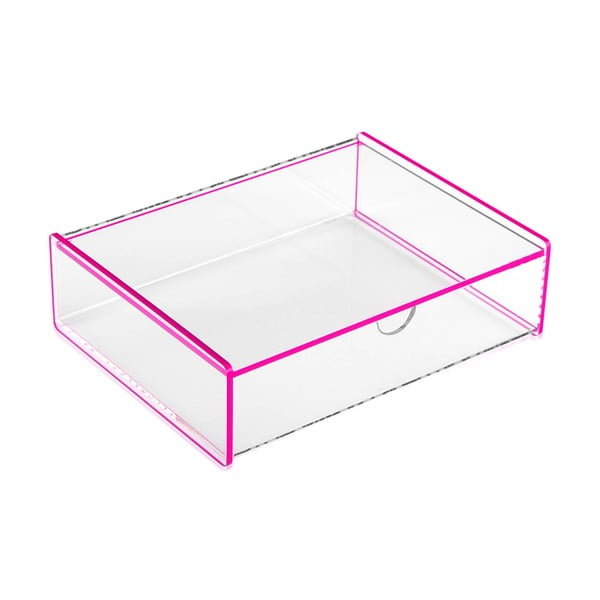 Versa Ariel roza škatla za shranjevanje, 17,1 x 13 x 4,8 cm