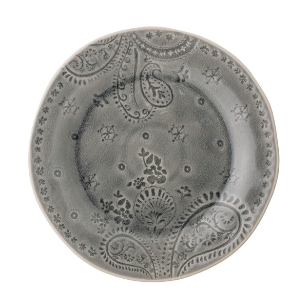 Krožnik iz sive keramike Bloomingville Rani, ø 26,5 cm