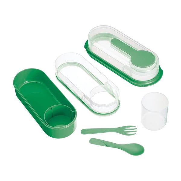Zelena škatla za kosilo Kitchen Craft Coolmovers pravokotne oblike-image-1