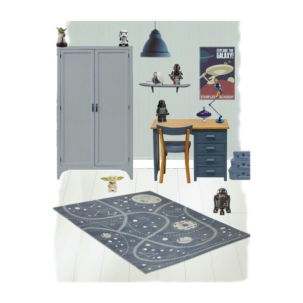 Otroška ročno potiskana preproga Nattiot Little Galaxy, 100 x 140 cm-image-2