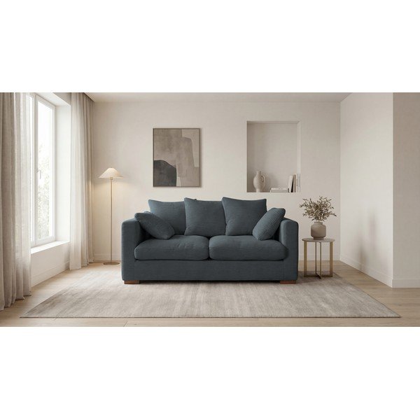 Siva sedežna garnitura iz rebrastega žameta 175 cm Comfy – Scandic-image-4