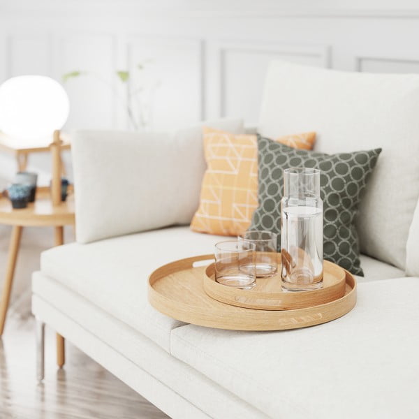 Okrogel lesen pladenj iz hrasta Wireworks Busboy, ø 30,8 cm-image-3