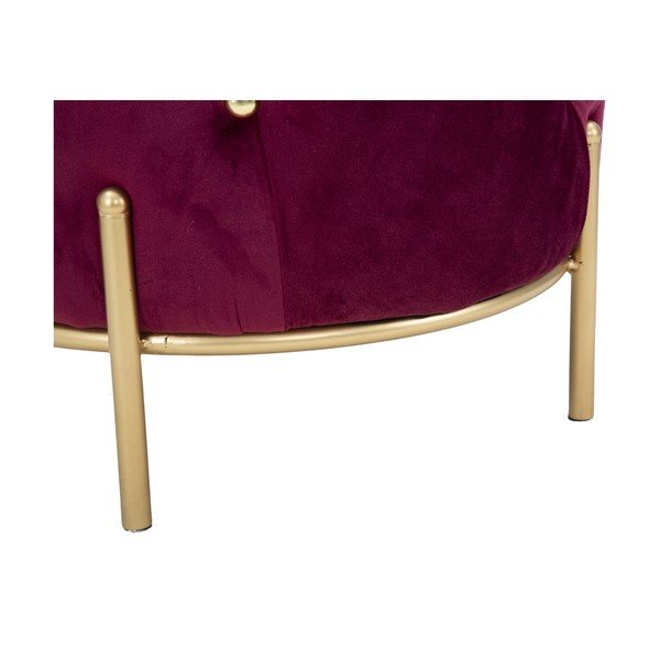Mauro Ferretti Glam burgundsko rdeč stolček, ø 45 cm-image-4