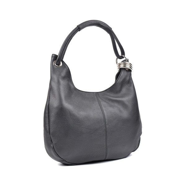 Črna usnjena torbica Carla Ferreri Giuliya-image-2