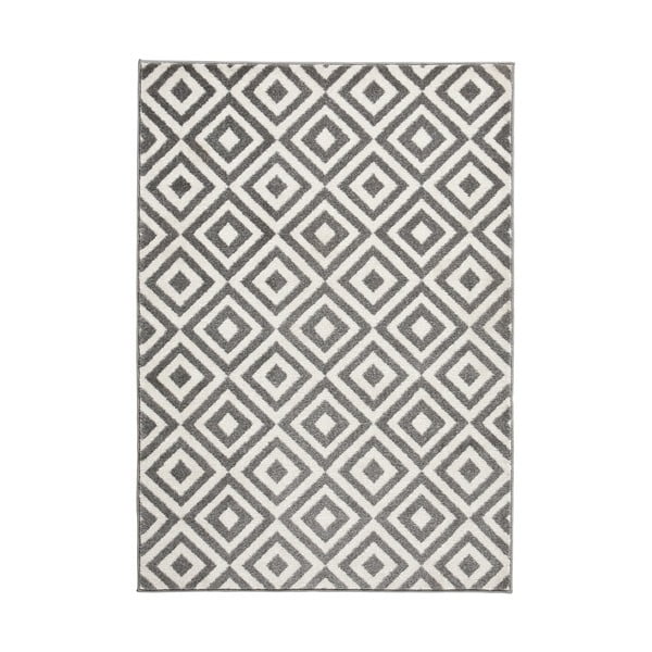 Sivo-bela preproga Think Rugs Matrix, 120 x 170 cm