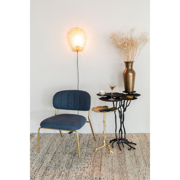 Temno moder fotelj Jolien – White Label-image-1