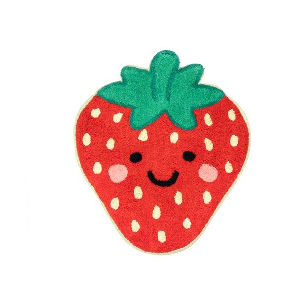 Rdeča bombažna otroška preproga 60x52 cm Strawberry – Sass & Belle