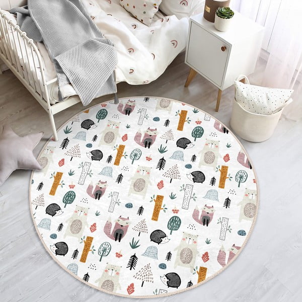 Bela otroška preproga ø 100 cm Comfort – Mila Home-image-3