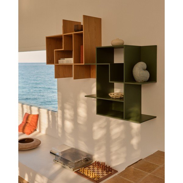 Zelen sistem modularnih polic 80x80x25 cm Ina – Kave Home-image-1