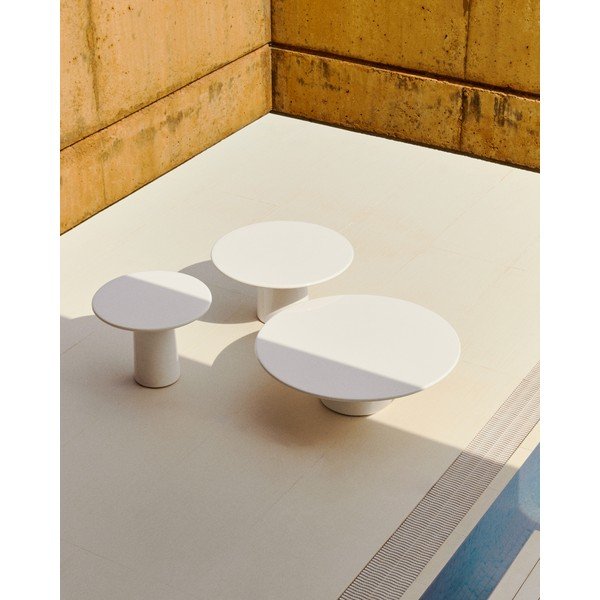 Betonska okrogla vrtna klubska mizica ø 110 cm Albanella – Kave Home-image-2