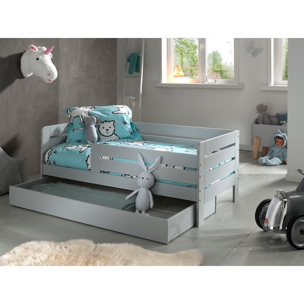 Siv otroški predal za pod posteljo 70x140 cm Peuter – Vipack-image-1