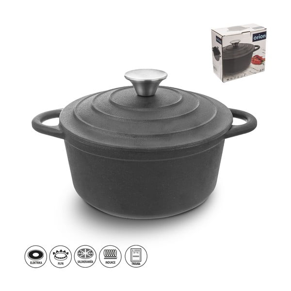 Litoželezen lonec s pokrovko 2,7 l Litina – Orion-image-3