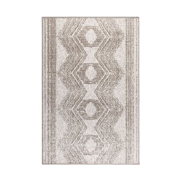 Rjava/kremno bela zunanja preproga 80x150 cm Gemini – Elle Decoration