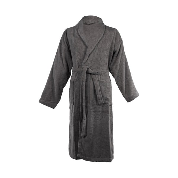 Temno siv bombažen kopalni plašč velikosti XXL Lindu – Tiseco Home Studio