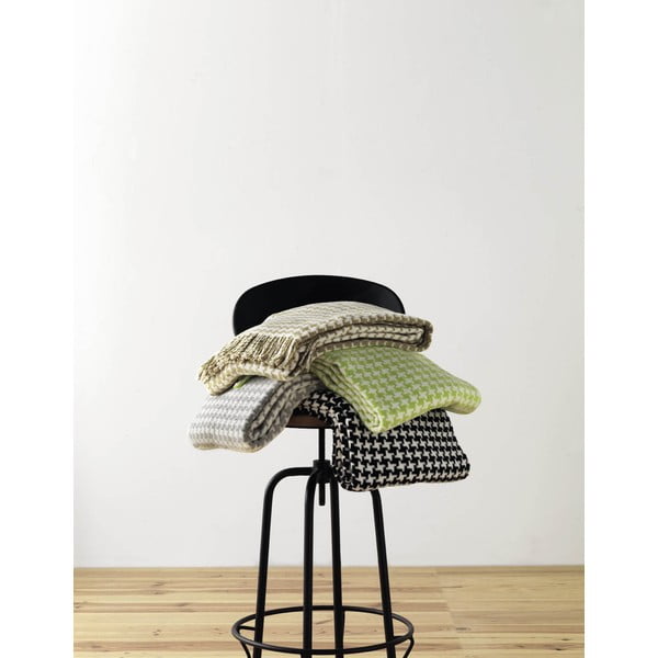 Apnenčasto zelen pletenina z bombažem Euromant Pearls, 140 x 180 cm-image-1