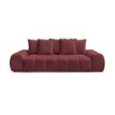 Bordo rdeča sedežna garnitura iz šenilje 278 cm Everest – Bobochic Paris