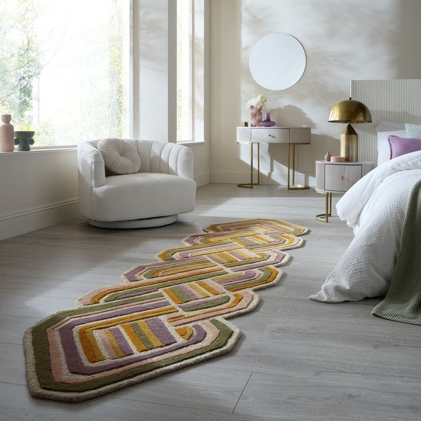 Ročno tkan volnen tekač 80x300 cm Lattice Shaped  – Flair Rugs-image-1