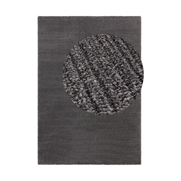 Antracitna preproga Elle Decoration Glow Loos, 200 x 290 cm