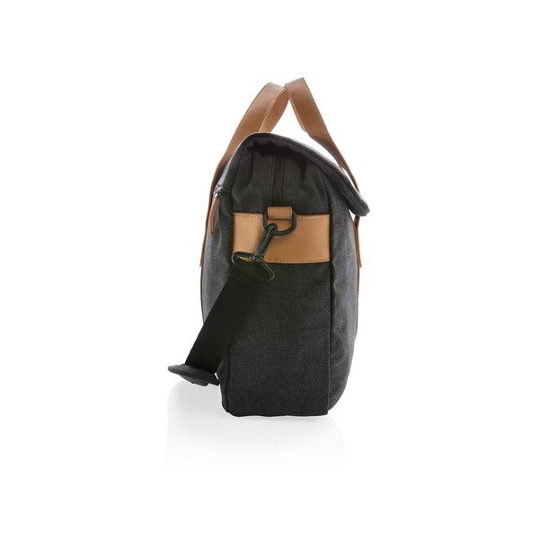 Črna platnena torba za prenosni računalnik 15,6'' XD Design Collection, 16 l-image-2
