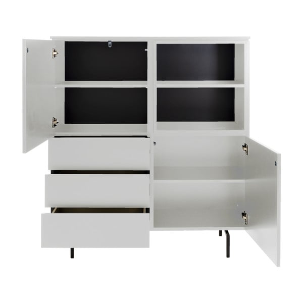 Bela visoka komoda 120x133 cm Plain – Tenzo-image-2
