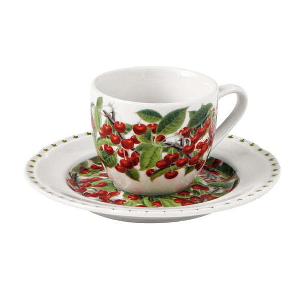 Komplet 4 porcelanastih skodelic in krožnikov Brandani Le Primizie-image-4