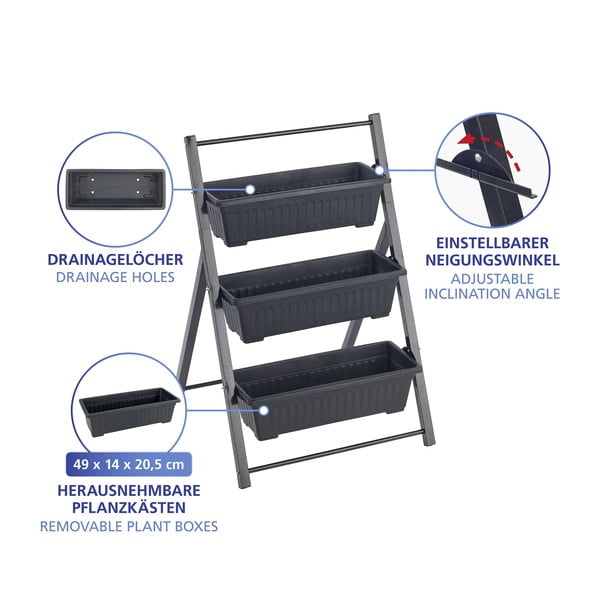 Kovinsko stojalo za cvetlične lonce (višina 85 cm) Vertical – Maximex-image-3