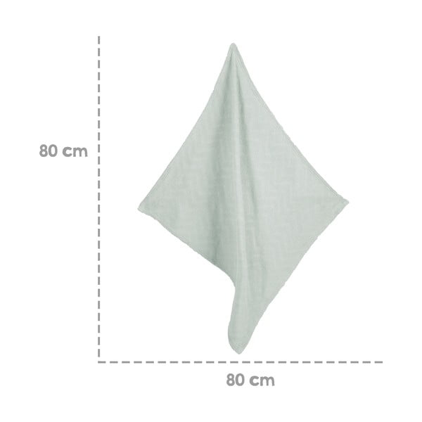 Zelena pletena otroška odeja iz organskega bombaža 80x80 cm Lil Planet – Roba-image-4