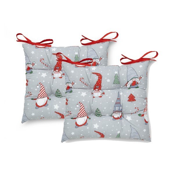 Sedežne blazine z božičnim motivom v kompletu 2 ks 40x40 cm Gnomes – Catherine Lansfield
