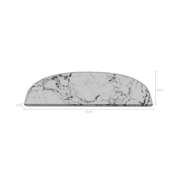 Beli komplet preprog za stopnice 16 ks 20x65 cm Marble Dream – Vitaus-image-2