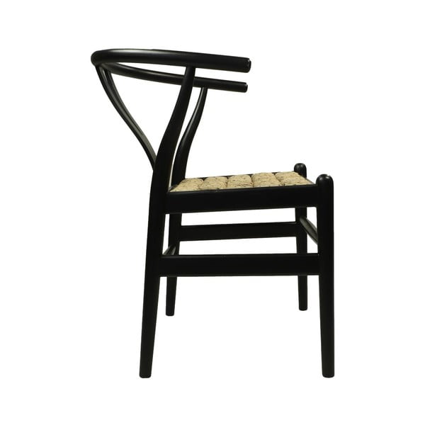 Črni mahagonijev jedilni stol Wishbone - HSM collection-image-4