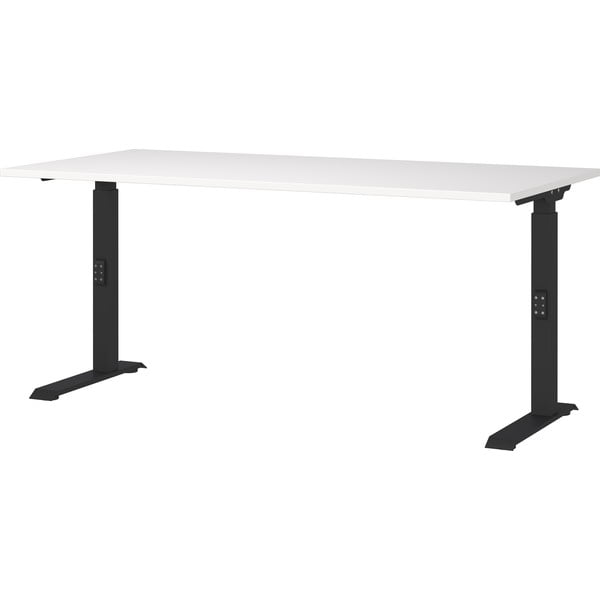 Pisalna miza z nastavljivo višino z belo mizno ploščo 80x160 cm Downey – Germania
