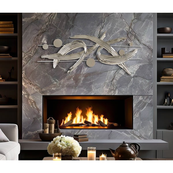 Kovinska stenska dekoracija 121x52 cm Mondrian – Mauro Ferretti-image-1