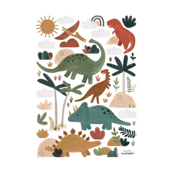 Nalepke 30x42 cm Great Dinosaurs – Lilipinso