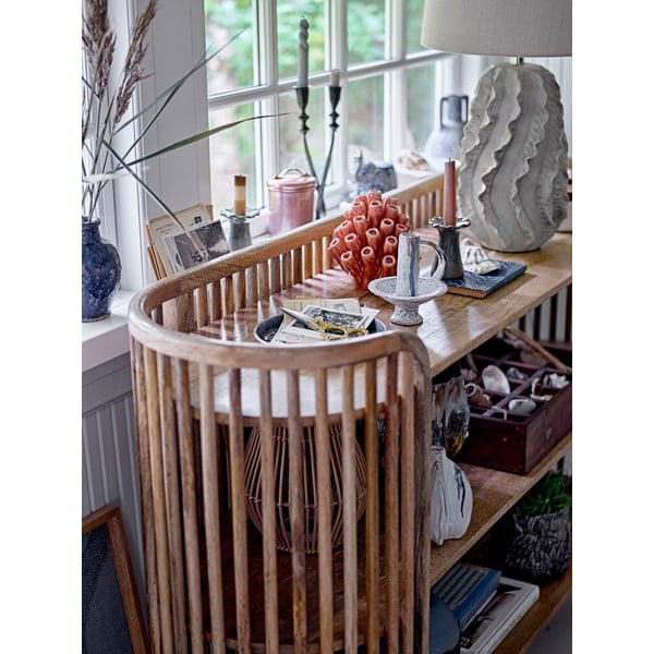 Bež namizna svetilka s senčilom iz tekstila (višina 64 cm) Natika – Bloomingville-image-1