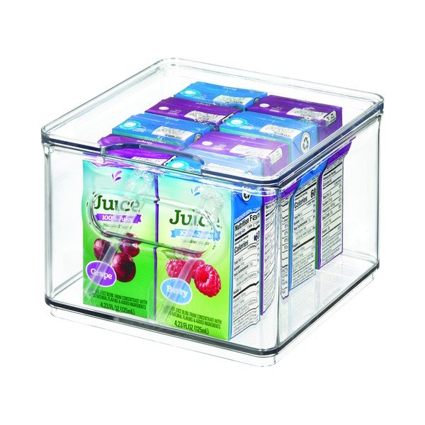 Prozorna škatla za shranjevanje s pokrovom iDesign The Home Edit, 15,2 x 15,2 cm-image-2