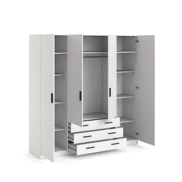 Bela garderobna omara 196x200 cm Sprint – Tvilum-image-4