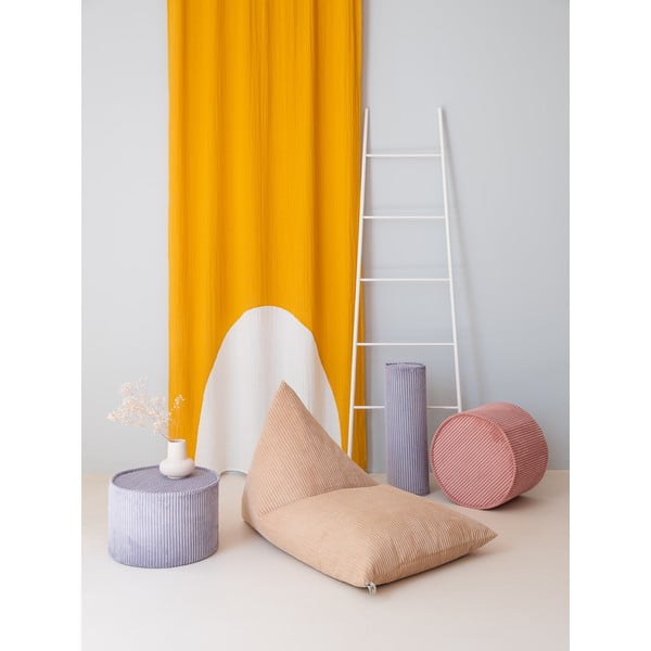 Svetlo rjava otroška vreča za sedenje iz rebrastega žameta Big Lounger – Wigiwama-image-3