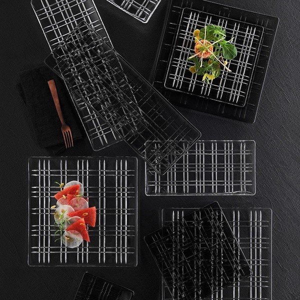 Pravokoten pladenj za serviranje iz kristalnega stekla Nachtmann Square Plate, dolžina 28 cm-image-3