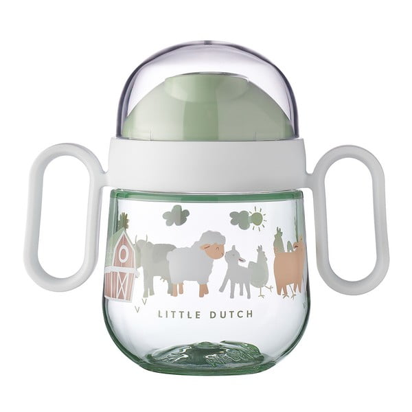 Svetlo zelena otroška skodelica iz tritana 200 ml Little farm – Mepal