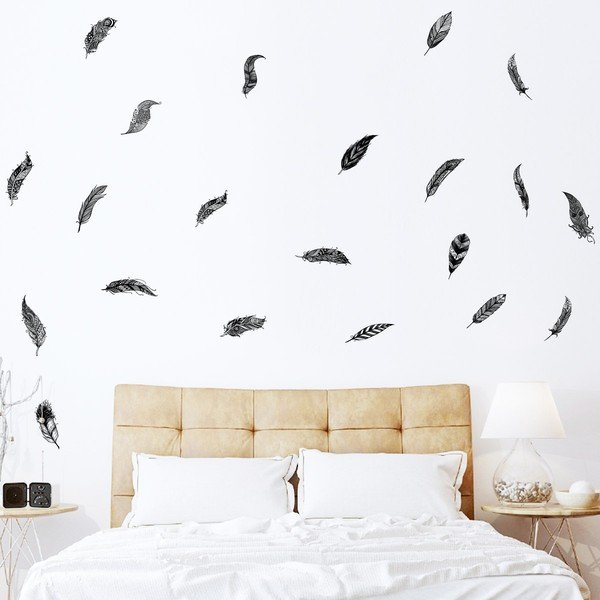 Komplet 21 nalepk Ambiance Boho Feathers-image-1