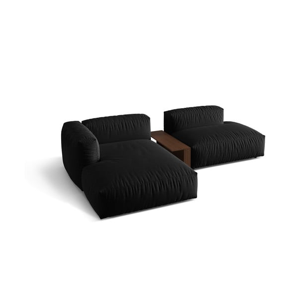 Črna kotna sedežna garnitura (levi kot) Martina – Micadoni Home-image-3