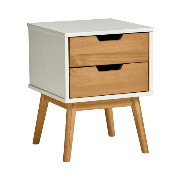 Bela in rjava nočna omarica iz masivnega borovega lesa Marckeric Baku-image-2